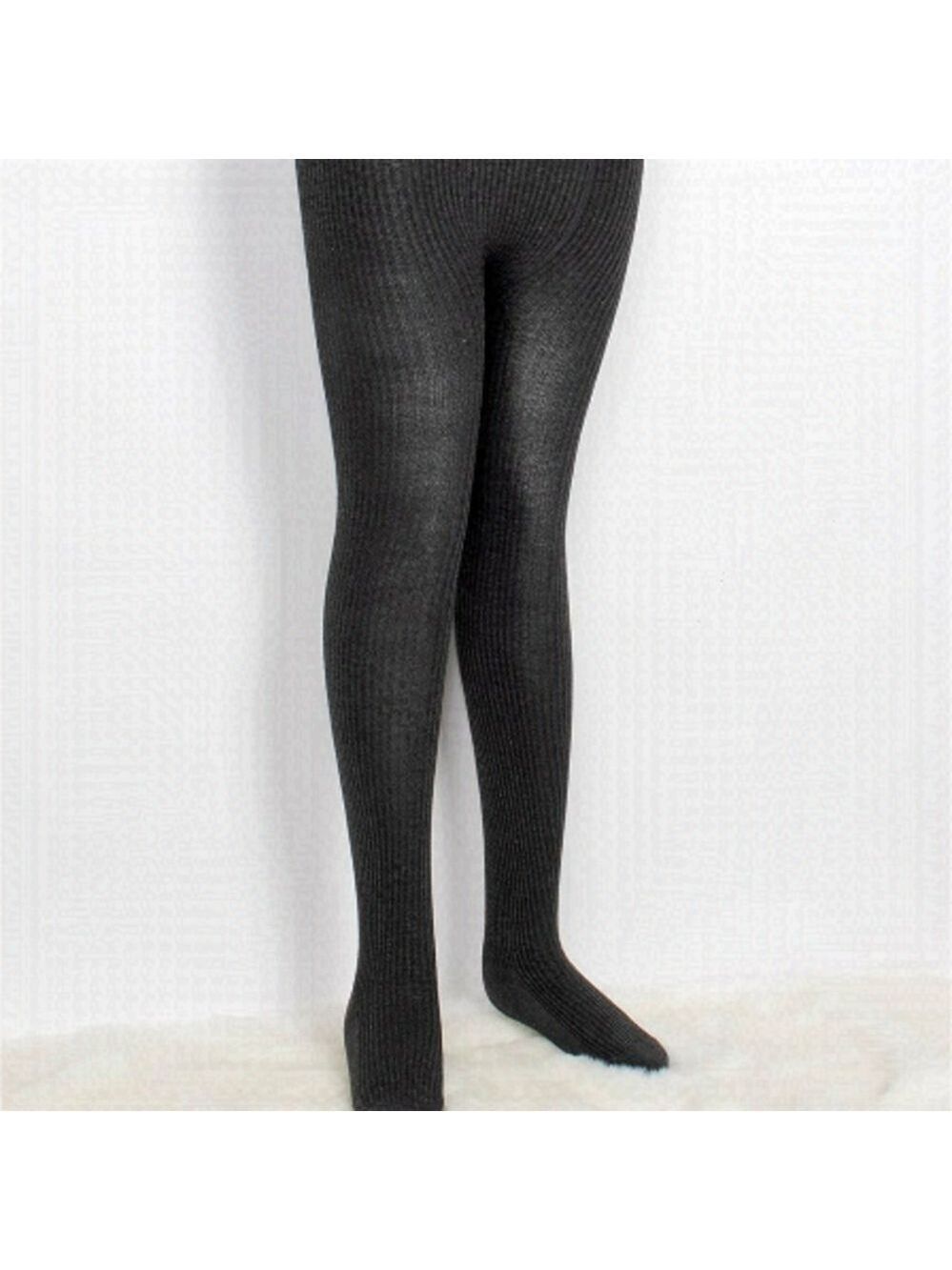 TRÏBE Stretchy Full-length Footed Ribbed Tights